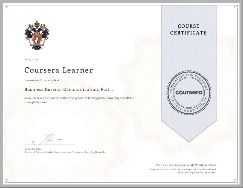 Sertifikat Coursera